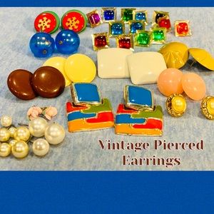 Vintage 80’s Pierced Earrings Bundle/Lot